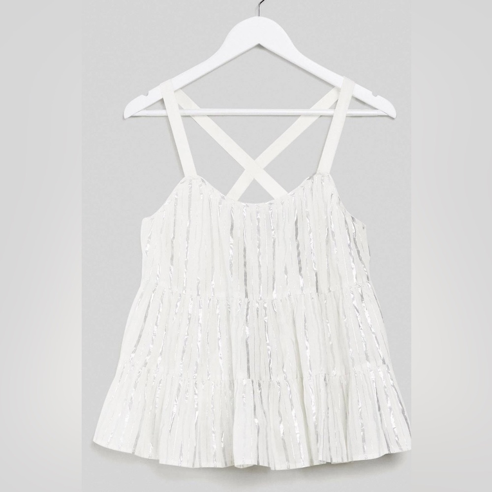 ASOS Trapeze Metallic Top